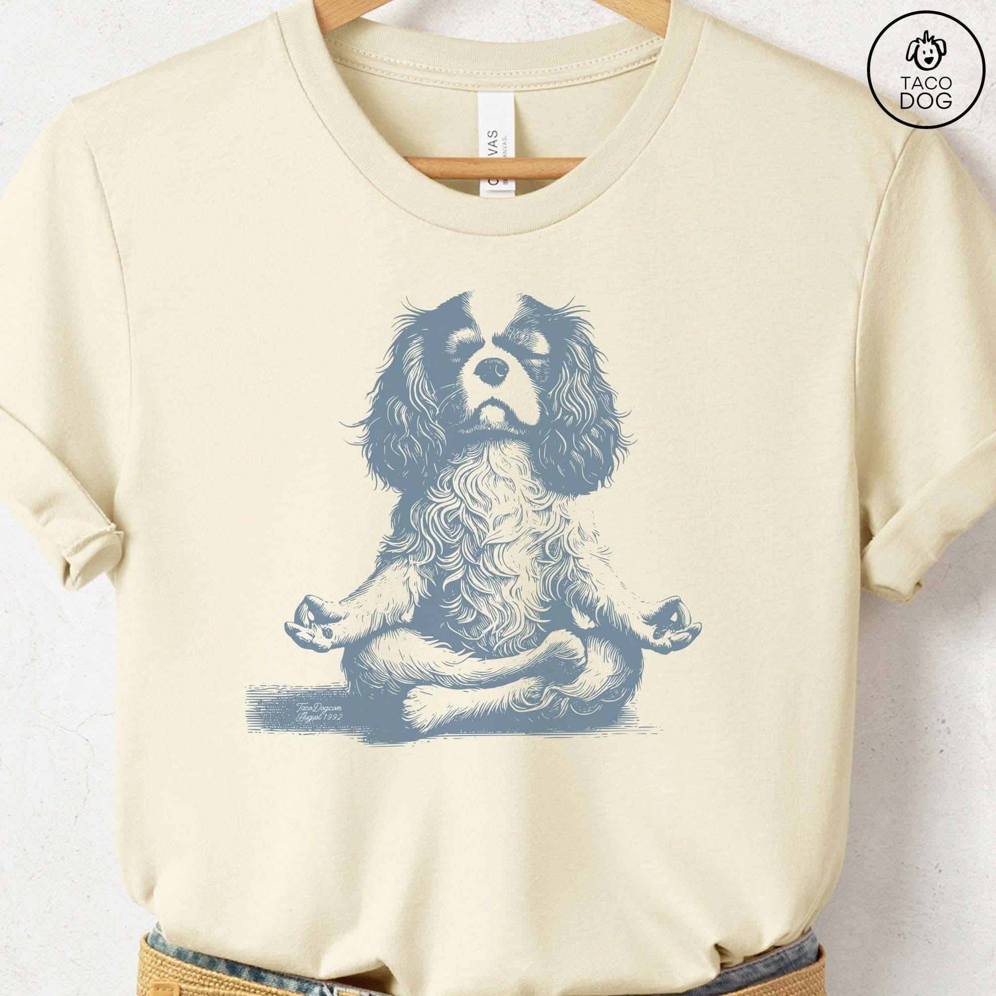 Cavalier King Charles Spaniel Meditate Yoga T-Shirt
