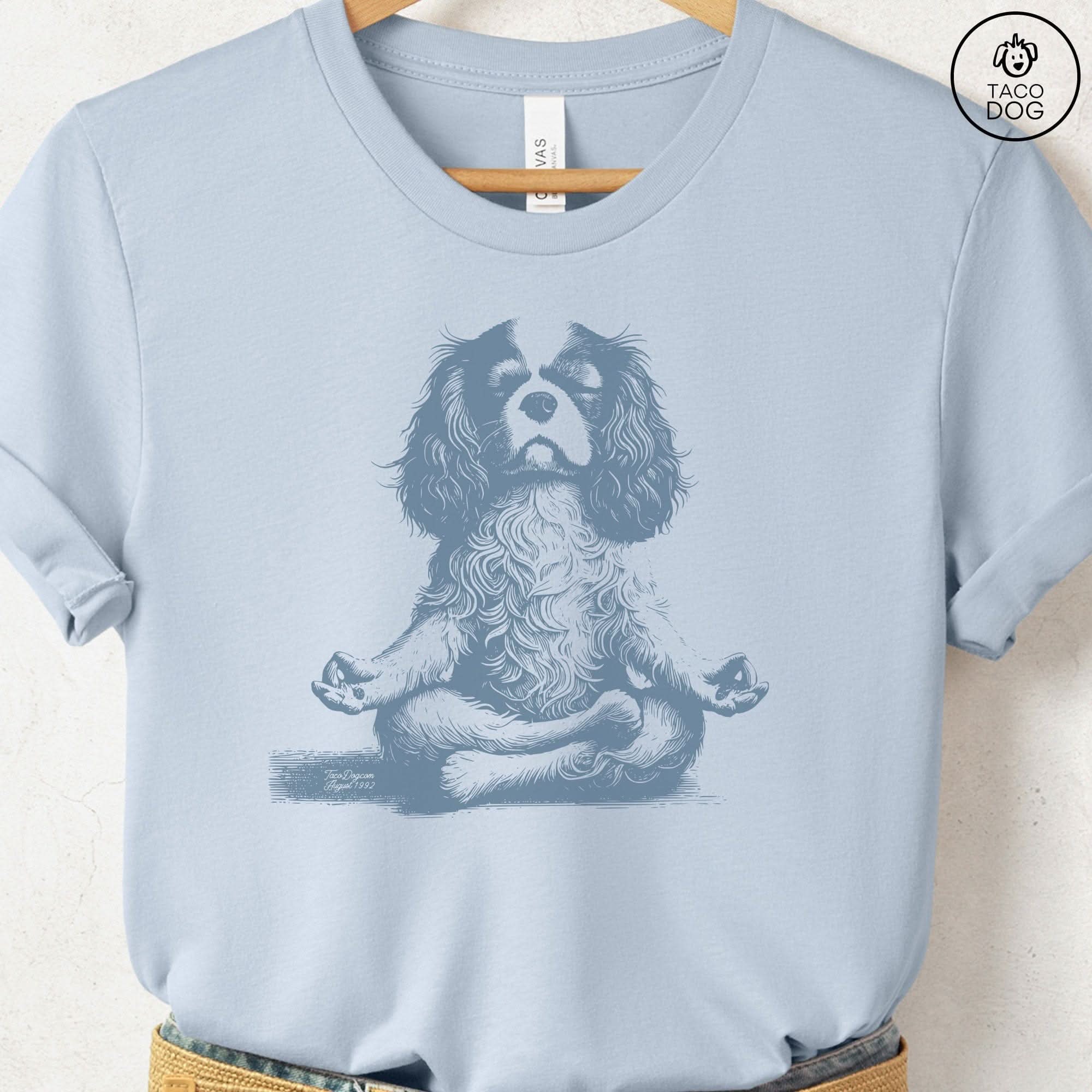 Cavalier King Charles Spaniel Meditate Yoga T-Shirt